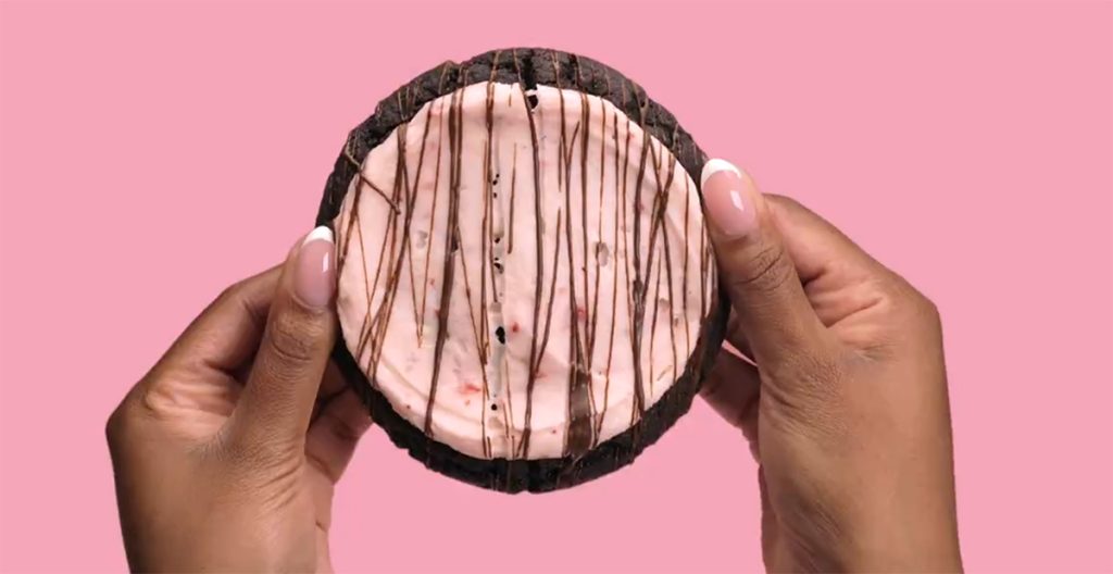 CHOCOLATE PEANUT BUTTER SANDWICH COOKIE FT. OREO® X REESE’S